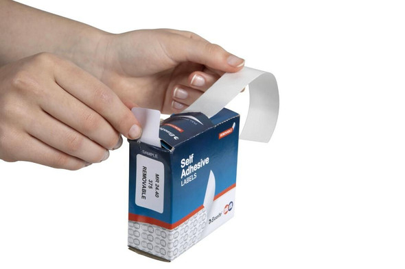 Quikstik Label Dispenser Rectangle 24x40mm White 375 Labels 80154RR