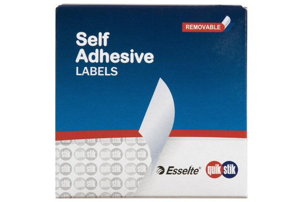 Quikstik Label Dispenser Rectangle 24x40mm White 375 Labels 80154RR