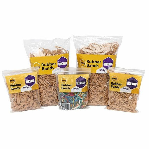 Marbig Rubber Bands Size 16 X CARTON of 5 94516500B