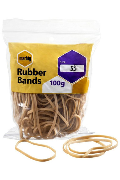 Marbig Rubber Bands Size 33 X CARTON of 5 94533500B