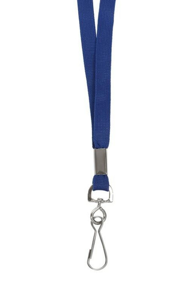 Rexel Id Flat Style Lanyards With Swivel Clip Pack10 Blue 9805001
