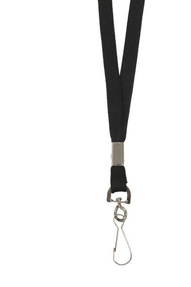 Rexel Id Flat Style Lanyards With Swivel Clip Pack10 Black 9805002
