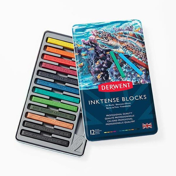 DERWENT Inktense Block Tin 12 X CARTON of 6 R2300442