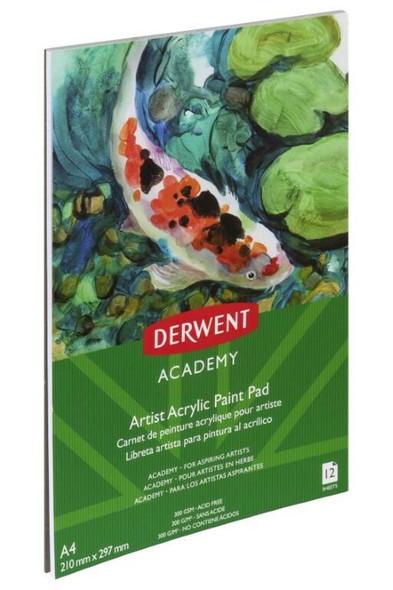 DERWENT Academy Drawing Pad A4 Portrait 12 Sheets X CARTON of 5 R31230F