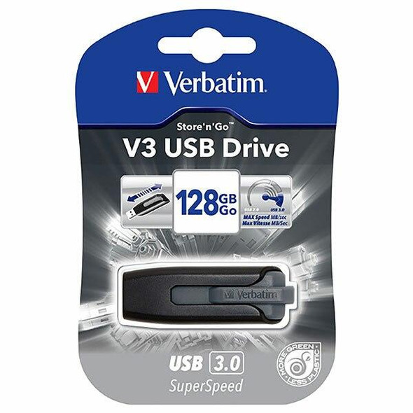 Verbatim Usb 3.0 Hard Drive Store And Go 128gb Grey 49189