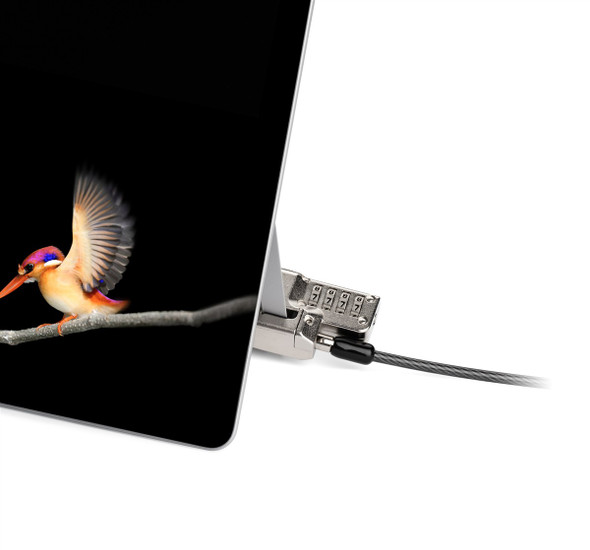 Kensington Combination Lock for Surface Pro and Go, featuring secure, non-invasive locking technology and a carbon steel cable.