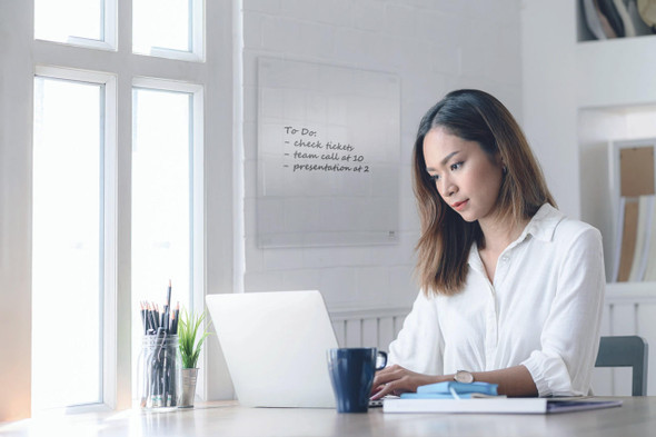 Nobo Acrylic Memo Board Desktop/Wall 450x450mm X CARTON of 5 : 1915617 