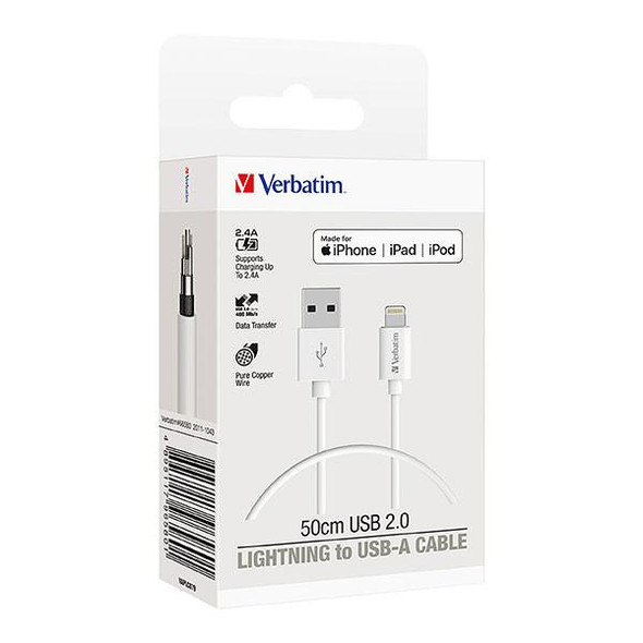 Verbatim Lightning Cable 50cm : 66580 