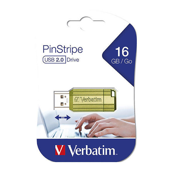 Verbatim StoreNGo Pinstripe Usb Drive 16gb Green 49070A