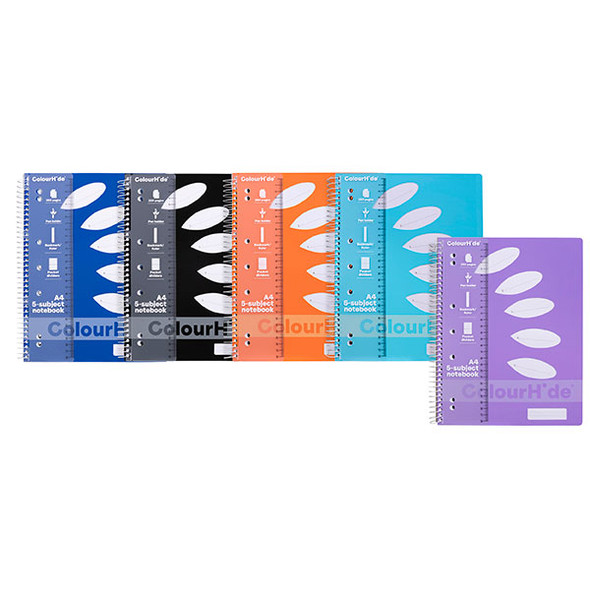 Colourhide 5 Subject Book A4 250page Assorted X Carton of : 1715899M