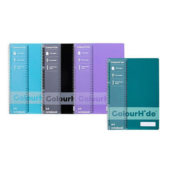 Colourhide Notebook A4 120page Pack4 : 17174999M 