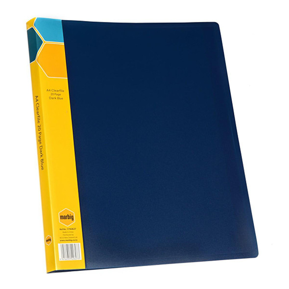 marbig Display Book A4 20page Dark Blue : 1742627 