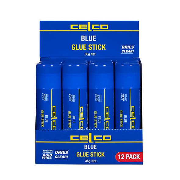 Celco Glue Stick 36gm Blue : 291060BLUE 