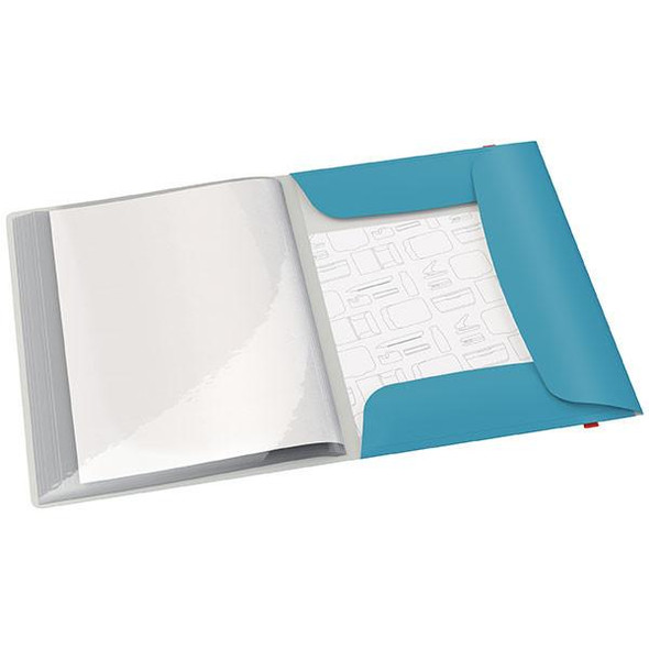 LEITZ Cosy 3 Flap Folder With Display Boo Pp A4 Blue X Carton of 10 : 46700061 