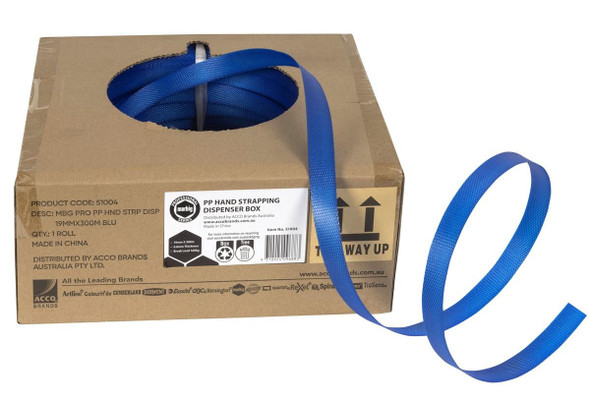 marbig Professional Hand Strapping 19mmx1000mx0.6mm Dispenser : 51004 