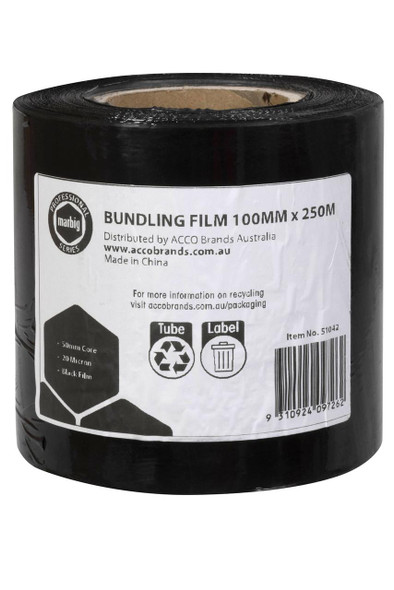 marbig Professional Bundling Film Blown 100mm X 250m 20mic 2in Core Bk : 51042 