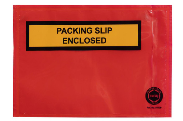 marbig Professional Packaging Envelope Pack Slip 165x115mm Red Box1000 : 51100 