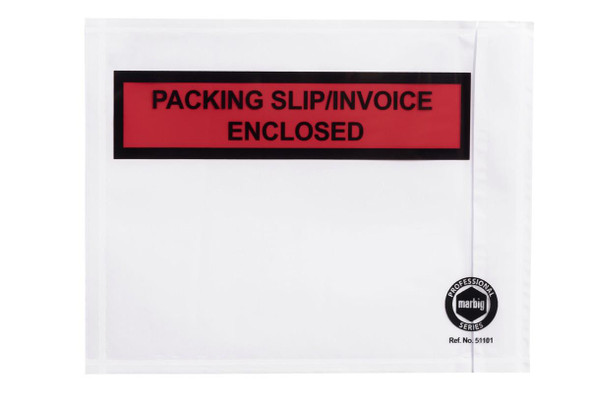 marbig Professional Packaging Envelope Pack Slip/ Invoice 150x115mm Wh Box1000 : 51101 