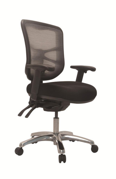 Buro Metro Ergonomic Chair Aluminium Nylone Base With Arms : 202A-M3-SS 