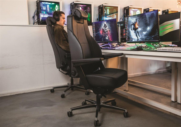 Buro Maverick 24/7 Controller Chair Black Leather : 801A-L3 