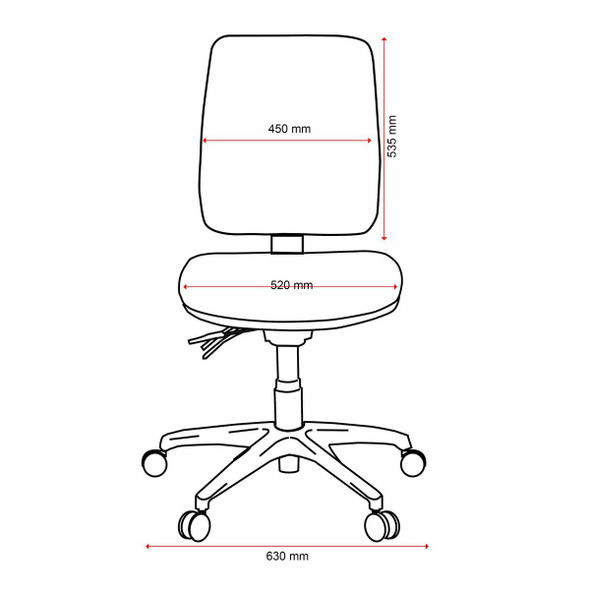 Buro Roma Ergonomic Chair 3 Lever High Back  Dark Blue : 717-61-SS 