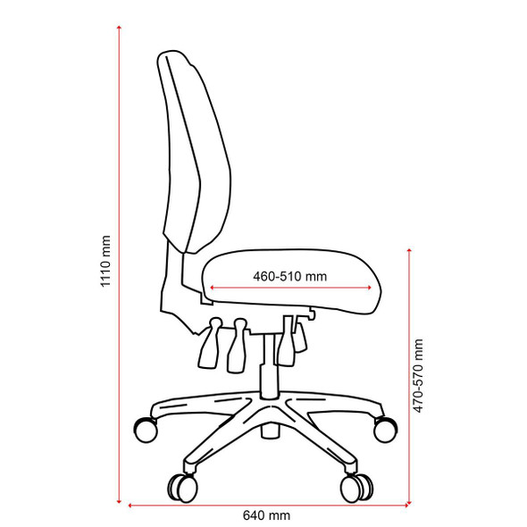 Buro Tidal Ergonomic Chair Mid Back  Black : 243-23 