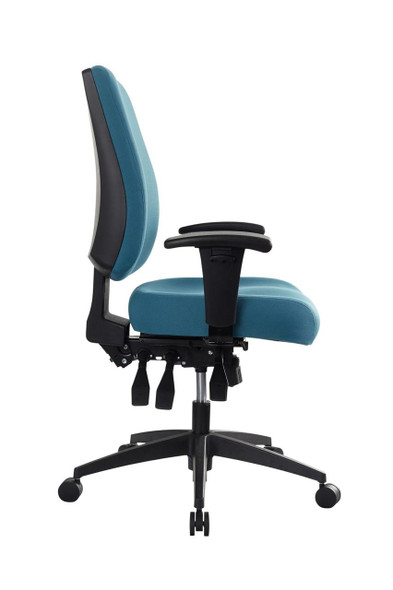 Buro Tidal Ergonomic Chair Mid Back  Teal W Arms : 243A-28 