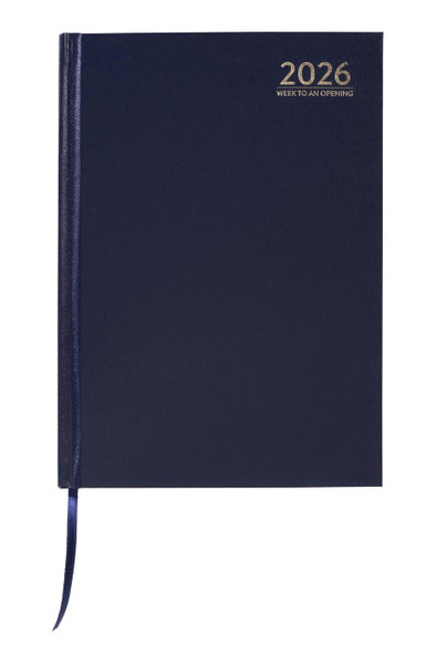 CUMBERLAND 2026 Casebound Diary A5 Week To View Blue : 57ECBL26 