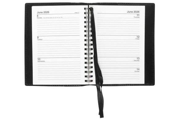 CUMBERLAND 2026 Norwich Diary A6 Week To View Black X CARTON of 10 : 67S26 