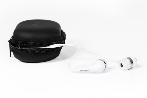 Kensington Stereo Earphones With Case White : 33485 
