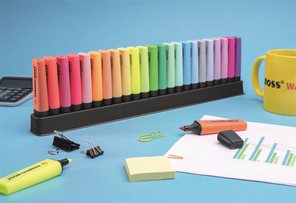 STABILO BOSS ARTY H/LIGHTER DESKSET 23PC