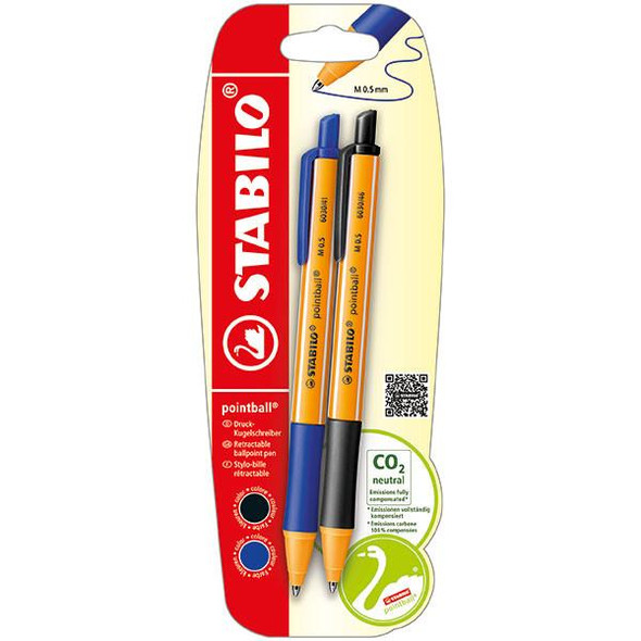 STABILO Pointball Ballpoint Assorted Pk2 : 51404 