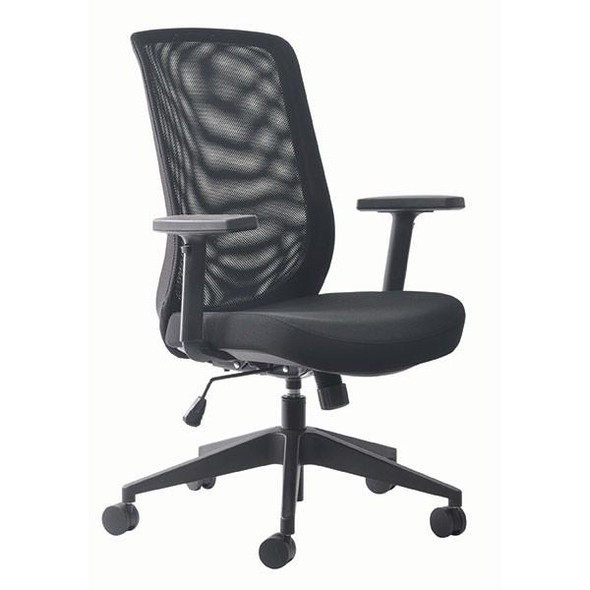 Mondo Gene Task Chair Black Mesh, W Arms : 120A-M3 