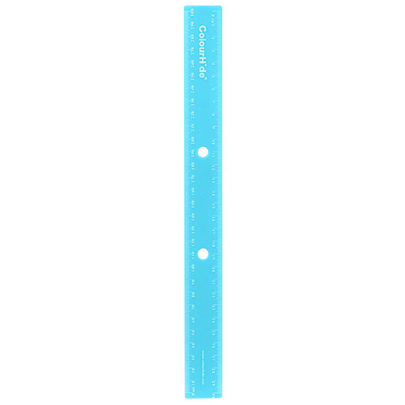 CH BINDERMATE RULER 30CM SKY BLUE