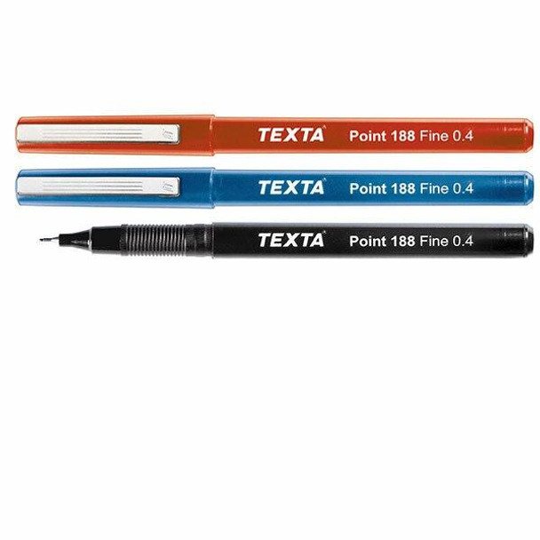 TEXTA Point 188 Fineliner Red Box10 0003863