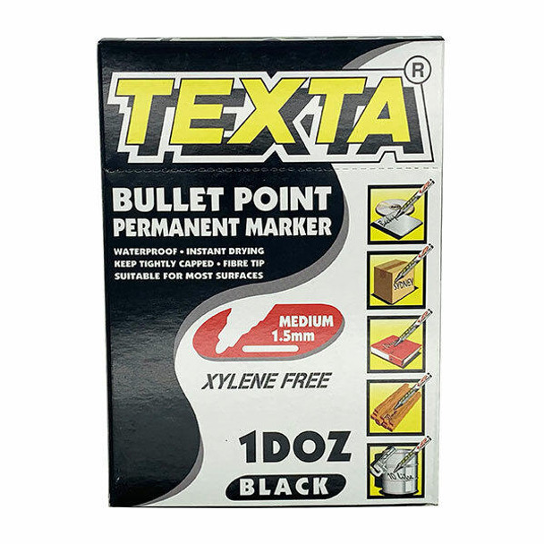 TEXTA Marker Bullet Tip Pack12 BOX12 0202560