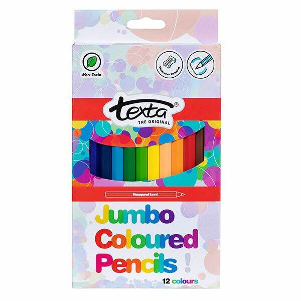 TEXTA Coloured Pencils Jumbo Assorted Pack12 X CARTON of 12 0307030