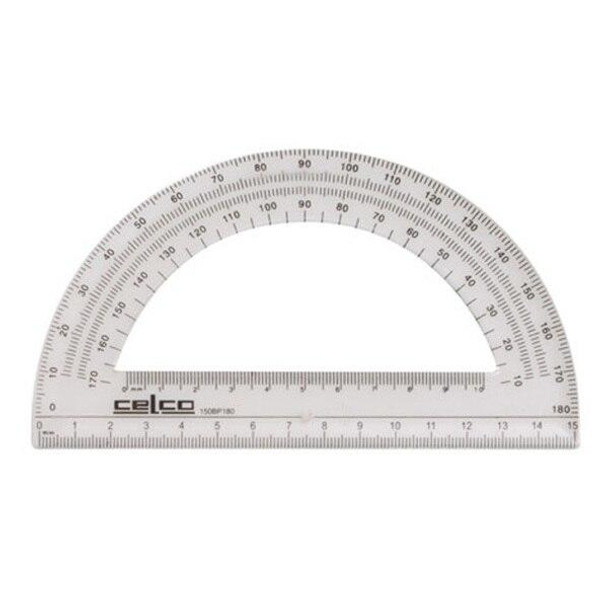 Celco Protractor 15cm 180deg X CARTON of 12 0307580