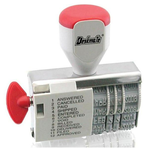 Deskmate Rubber Stamp Dial-A-Phrase Dater 0316050