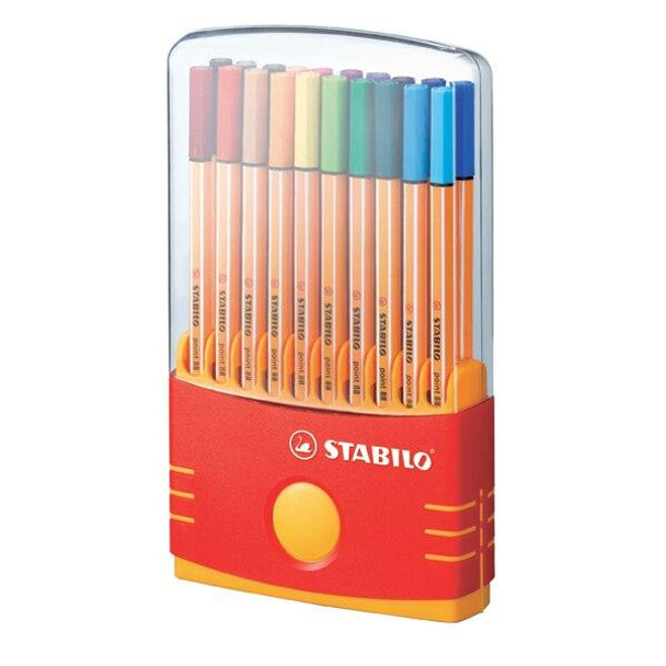 STABILO Point 88 Fineliner Color Parade Assorted Pack20 0333250