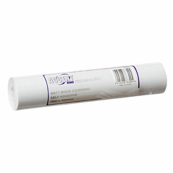 Accent Premium Booking Covering Pvc Matte 15m X 300mm 80 Micron CARTON of 6 0333910