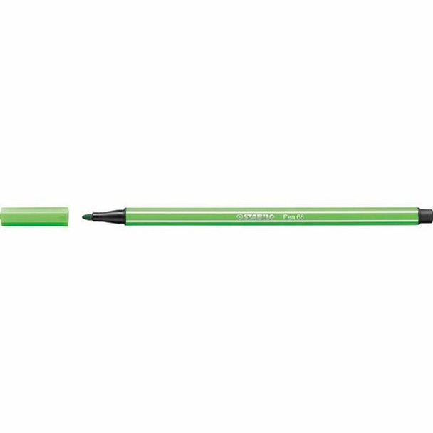 STABILO Pen 68 Fibre Tip LeAnti-Fatigue Green BOX10 0350890