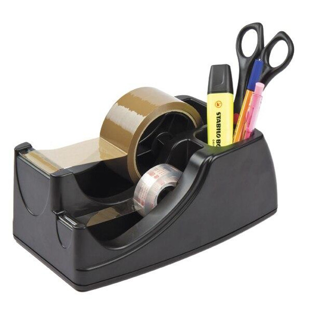 Marbig Professional 2 In 1 Heavy Duty Tape Dispnsr Black 0398620