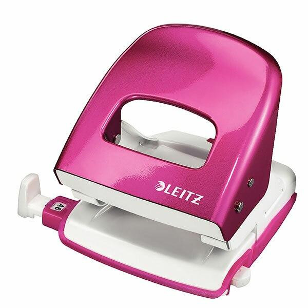 LEITZ Nexxt Wow Punch 2 Hole 30sht Pink H/Sell 0403060