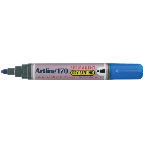 Artline 170 Permanent Marker 2mm Bullet Nib Blue BOX12 101703