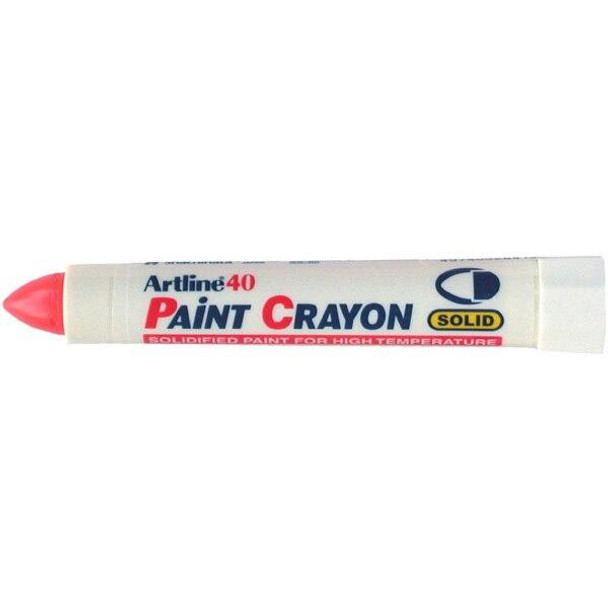 Artline 40 Permanent Paint Crayon Red BOX12 104002