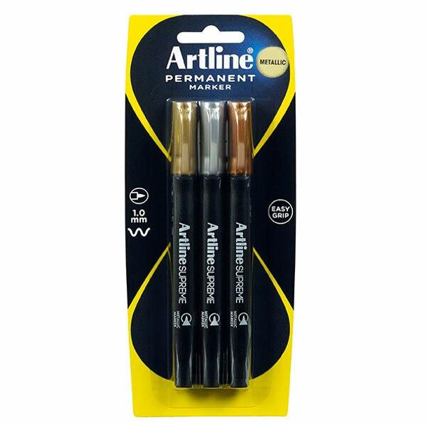 Artline Supreme Metallic Marker 3Pack X CARTON of 6 109935