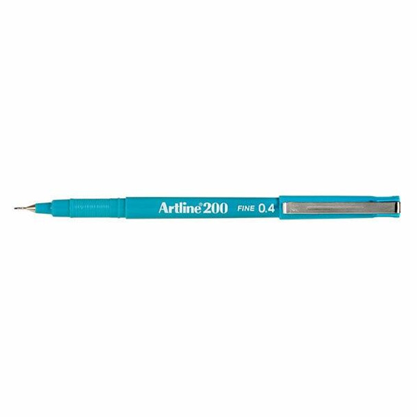 Artline 200 Fineliner Pen 0.4mm Turquoise BOX12 120023