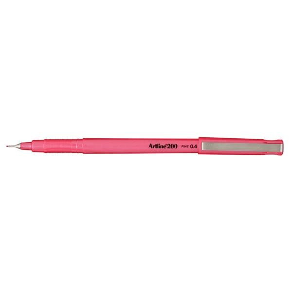Artline 200 Bright Fineliner Pen 0.4mm Pink BOX12 120079