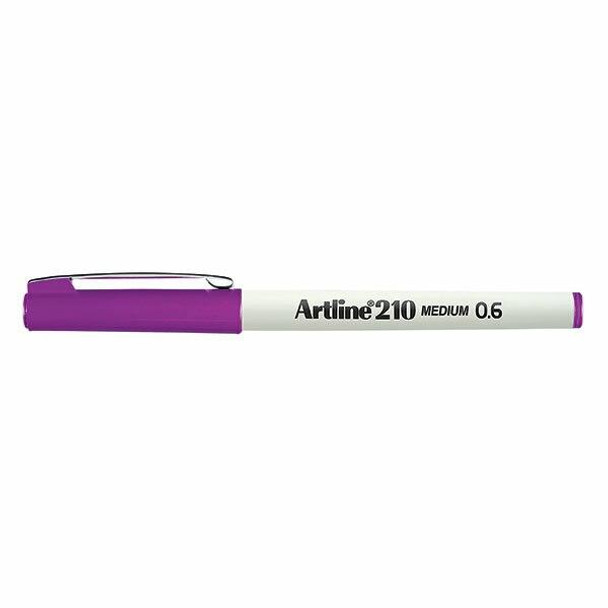 Artline 210 Fineliner Pen 0.6mm Magenta BOX12 121016